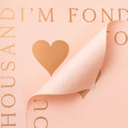 Valentine's Day Coated Flower Bouquet Packaging Paper Single Side for Paper Flower Shop Materials