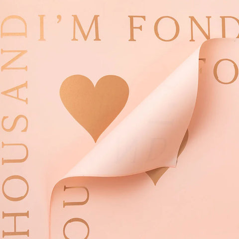 Valentine's Day Coated Flower Bouquet Packaging Paper Single Side for Paper Flower Shop Materials