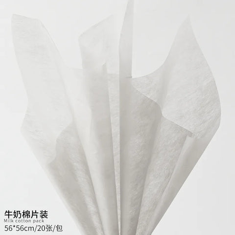 Korean Style Single-Sided Coated Cotton Paper Milk Cotton Flower Packaging with Extracted Design
