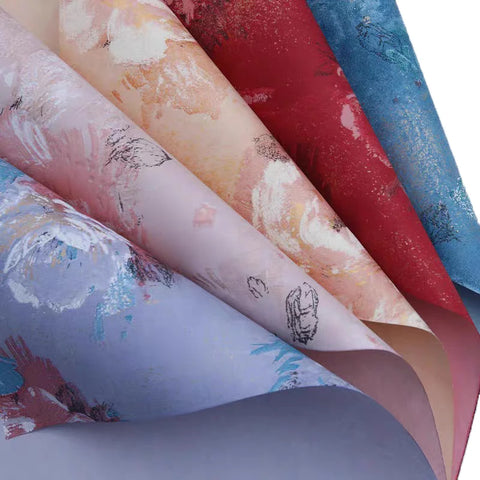 China Manufacture Dream Garden Oil Painting Paper Single Side Coated Flower Wrapping Paper