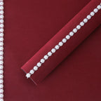 Luxurious Velvet Pearl Accent Paper for Gift Packing for Special Occasions Mother's Day Weddings Elegant Rose Bouquet Wrapping