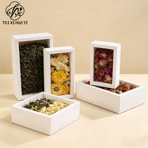 Customized Eco-Friendly Plastic Folding Drawer Boxes with Offset Printing White Transparent Gift Boxes