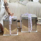 Square Shape Exquisite Tanabata Valentine's Day Flower Packaging Box for Flower Recycled Materials