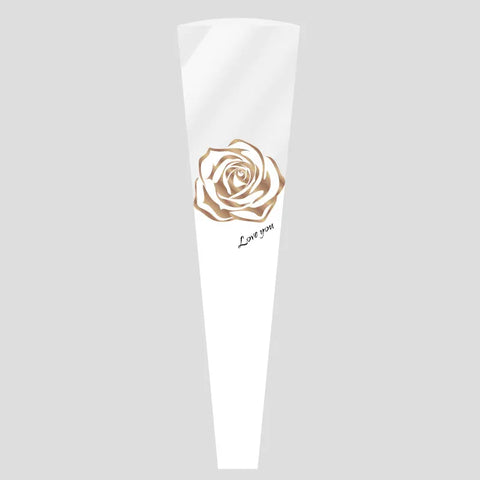 Elegant Rose Bouquet Bag for Mother's Day Valentine's Day Fresh Flower Packaging PE Coating