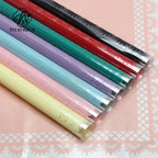 Glass Paper with Petal Lace Design Transparent Plastic Waterproof Flower Paper Single Side Coating Flower Wrapping Paper