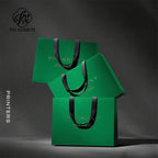 High Quality Cardboard Art Paper Bag Luxurious Handle Kraft Paper Shopping Gift Packaging Ribbon