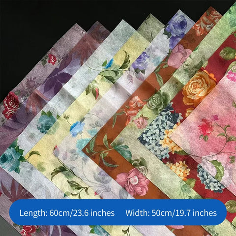 Waterproof Eco-Friendly Recyclable Korean Printed Pearlescent Film Floral Bouquet Wrapping DIY Customized pink Packing Paper