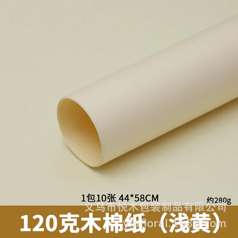 Waterproof Single-Sided Coated Plastic Flower Wrapping Paper Pure Solid Color Bouquet Packaging Sheets for Florists