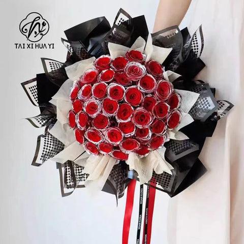 High Quality Coated Single Side Eco-friendly Water-proof Flower Packaging Paper with Love Flower Design