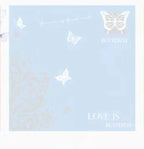 58*58cm Soft Waterproof Flower Wrapping Paper Butterfly Design Floral Printed Smooth Surface Injection Molding Stretch