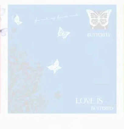 58*58cm Soft Waterproof Flower Wrapping Paper Butterfly Design Floral Printed Smooth Surface Injection Molding Stretch
