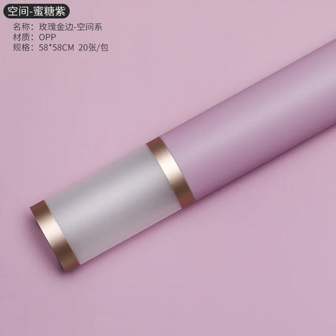 Double Gold Edge Jelly Film for Valentine's Day Flower Wrapping Craft Sticker Bouquet Wrapping Paper Wholesale