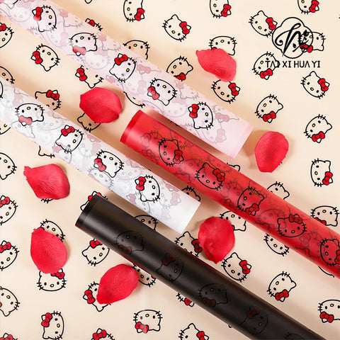 Coated Single Side Eco-Friendly Recyclable Waterproof Mist Paper Flower Packaging Cat Head Design Offset Printed