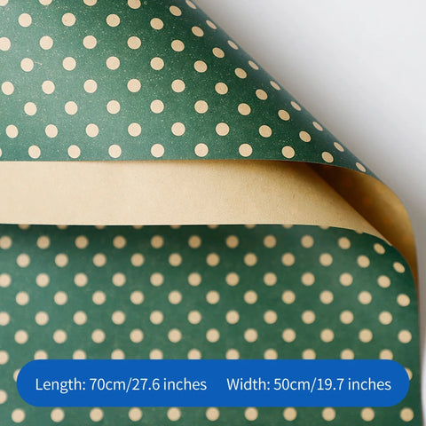 Single-Sided Polka Dot Kraft Wrapping Paper Recyclable Christmas Dotted Packaging Gift Wrap Gift Wrapping Paper