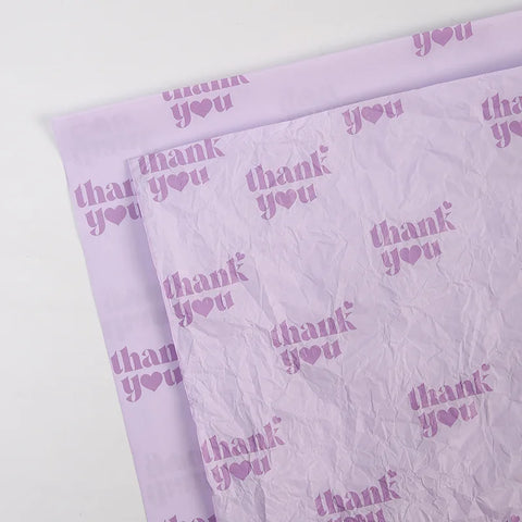 Simple English Coated Snow Pear Paper Single Side PE Coating Thank You Message