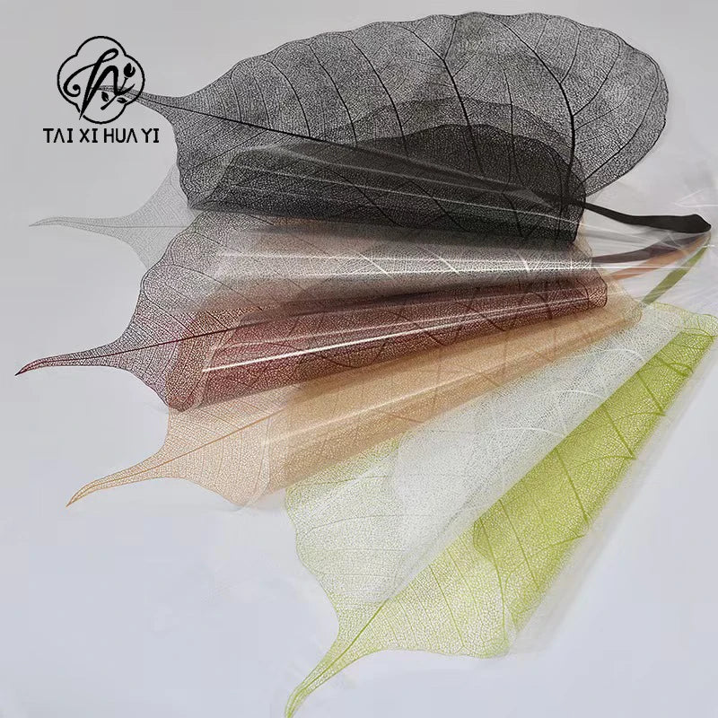 2025 New Flower Wrapping Stretch Film 72x33cm Leaf Shape Translucent Waterproof Florist Supplies