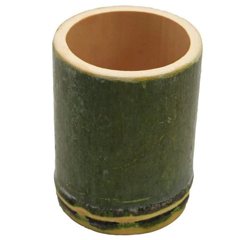 Handcrafted Bamboo Vessel Cup for Succulent Planting Candle Display Flower Insertion & Desk Organizer Gift Decor