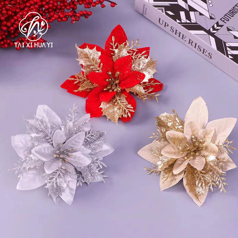 Artificial Christmas Tree Decoration Wholesale Xmas Supplies Plastic Flowering Pine Need for Gift Use