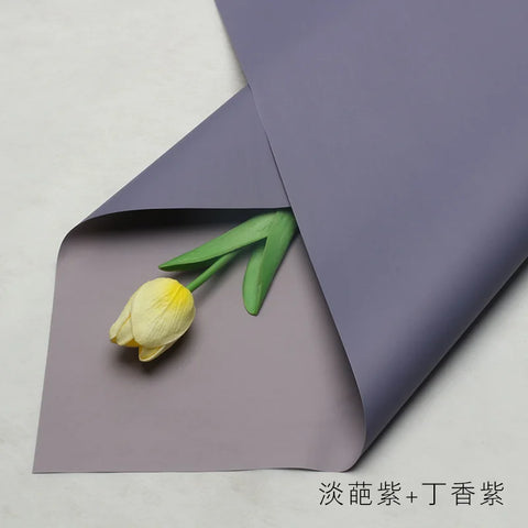 Handmade Ou Ya Two-Color Floral Wrapping Paper Waterproof Flower Packaging with Coating for Bouquets