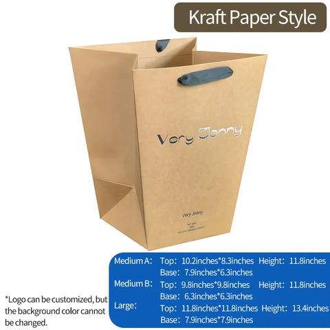 Portable  Paper Trapezoidal Hand-held Flower Bouquet Packaging Inner Liner and Fixed Rose Hugging Bag with Waterproof Feature