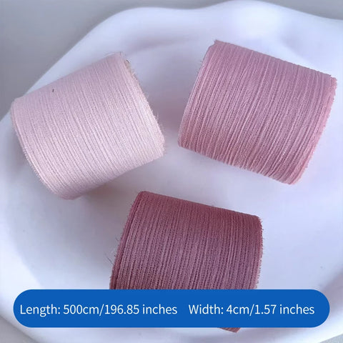 5cm Luxury Glitter Chiffon Organza Ribbon Crafts Floral Bouquets Wedding Christmas Car Party Decorations Valentine's Day Gift
