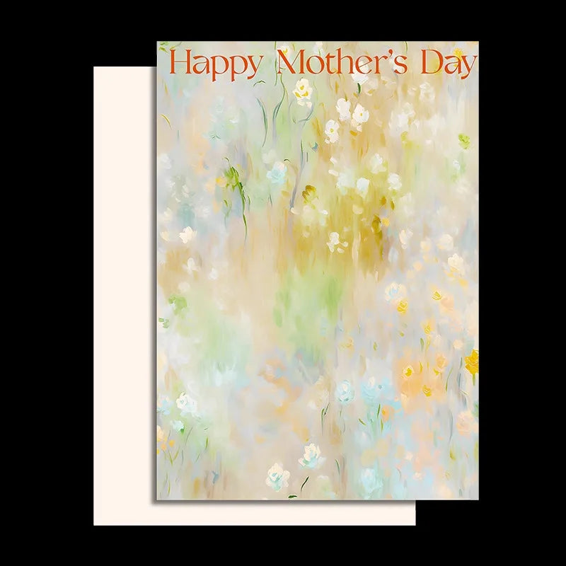 Oil Painting Coated Paper Single-sided Flower Design for Mother's Day Packaging Flower Paper Maker