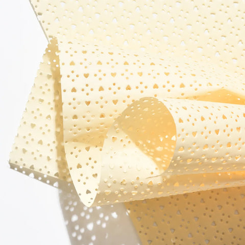 Love Hole Single-Sided Coated Fenghua Paper Waterproof Thickened Paper for Hollow Flower Bouquet Packaging