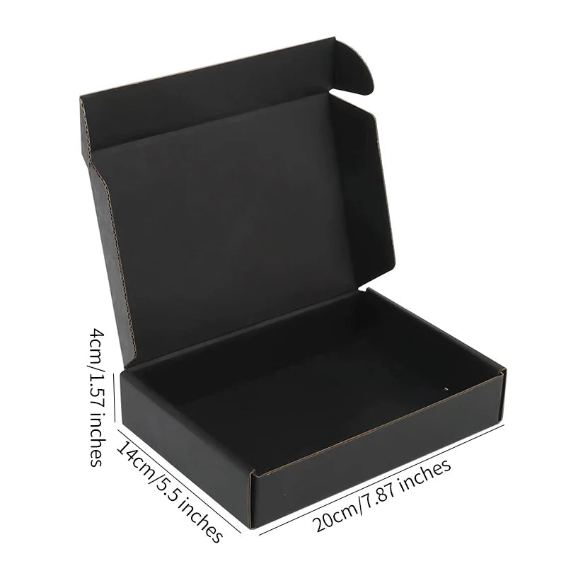 Durable Black Rectangular Cardboard Airplane Packaging Box with Embossing for Safe Shipping and Mailing