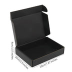 Durable Black Rectangular Cardboard Airplane Packaging Box with Embossing for Safe Shipping and Mailing