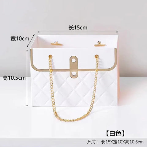 Luxury Paperboard Flower Bouquet Gift Box with Handle Offset Printing Recyclable for Valentine's Day
