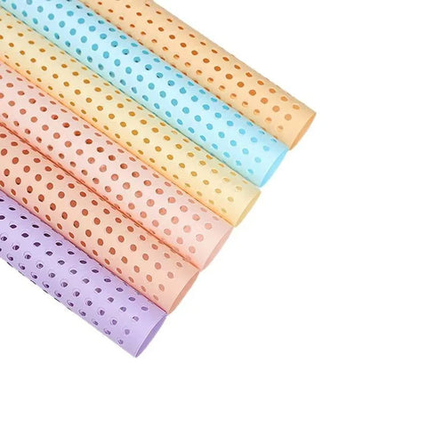 Single-Sided Coated Embossed Hollow Hole Paper Flower Waterproof Decorative Packaging Paper