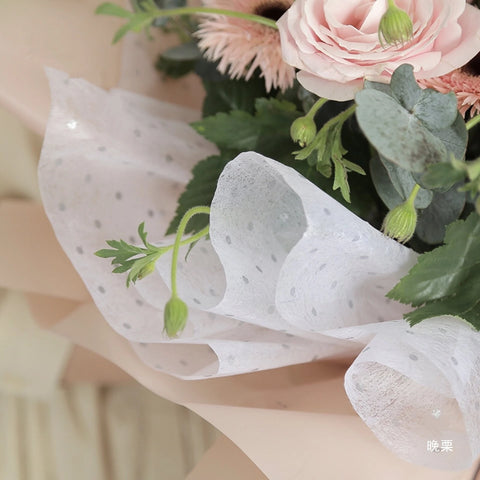 Wholesale Soft Touch Cotton Candy Wrapping Paper Waterproof Floral Bouquet Wrap for Flower Shop