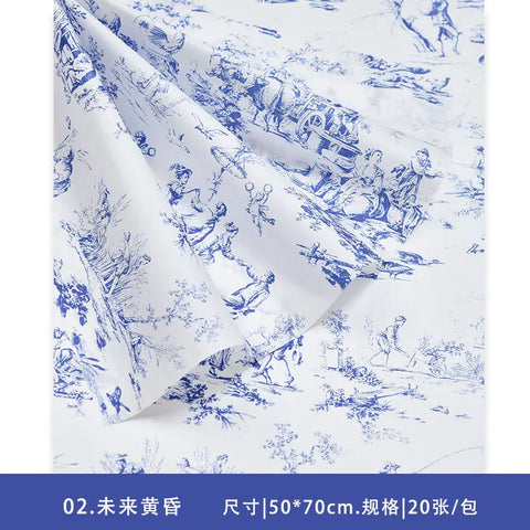 Coated Flower Wrapping Paper DIY with Lining Paper Water-proof & Eco-friendly BOPP Material Paper