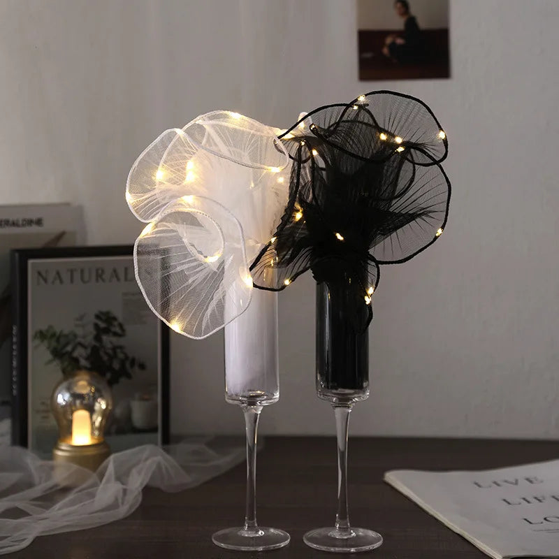 Coated with Lights Wave Gauze Pleated Cake Baking Edging Gauze Flower Shop Fresh Flowers Packaging Materials รูปสินค้าหลัก