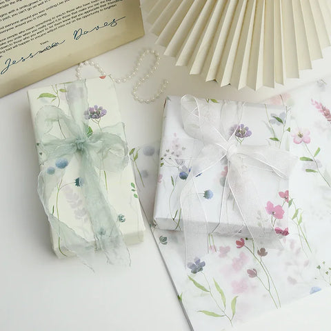 Wholesale Coated Flower Wrapping Paper Colorful Floral Pattern Waterproof Bouquet Packing Paper for Florists