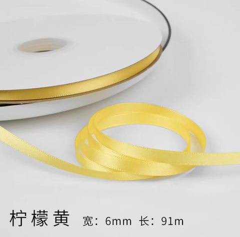 0.6cm Ribbon Flower Bow for DIY Packaging DIY Bow Bouquet for Wedding or Christmas Valentine's Day Ribbon