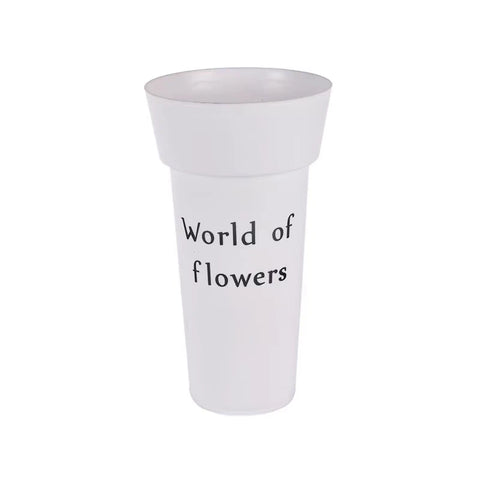 High Quality Durable PP Decorative Plastic Flower Pot & Container Drainage Hole White/Black Colors 8L Capacity Home Garden Use