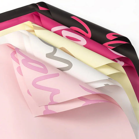 Valentine's Day Big Love Flower Wrapping Paper Bouquet Waterproof DIY Material Rose Packaging for Flower Shop Wholesale