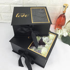 Custom Premium Elegant Luxury Flower Bouquet Box for Valentine's Day Candle Set Mini Perfume Gift Box for Love Gifts