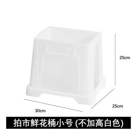 Plastic 6L Durable Drop Resistant Hydroponics Flower Arrangement Container Drainage Hole Long Pole Garden Home Use Wholesale