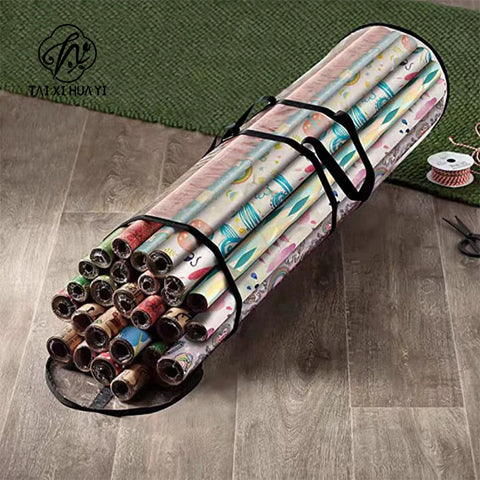 PVC Cylinder Heavy Duty Lightweight Gardening Dustproof Wrapping Paper Holder Organizer Zipper Storage Bags Customized Packing