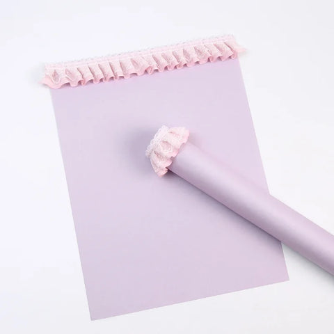 High-End Lace Edge Bouquet Wrapping Paper Single-Sided Coated Packaging Material