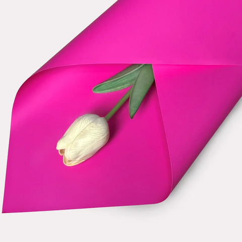 Handmade Ou Ya Two-Color Floral Wrapping Paper Waterproof Flower Packaging with Coating for Bouquets