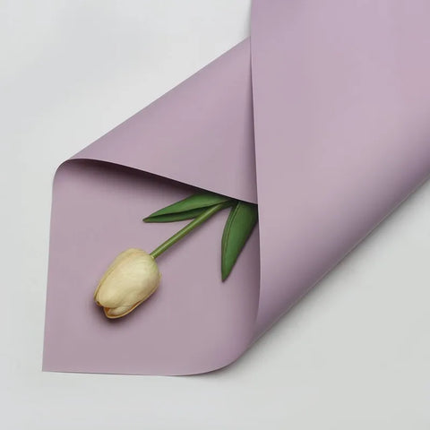 Handmade Ou Ya Two-Color Floral Wrapping Paper Waterproof Flower Packaging with Coating for Bouquets