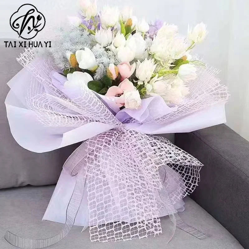 Lafite Coated Single Side Water-proof Eco-Friendly Recyclable Offset Printed Flower Wrapping Paper