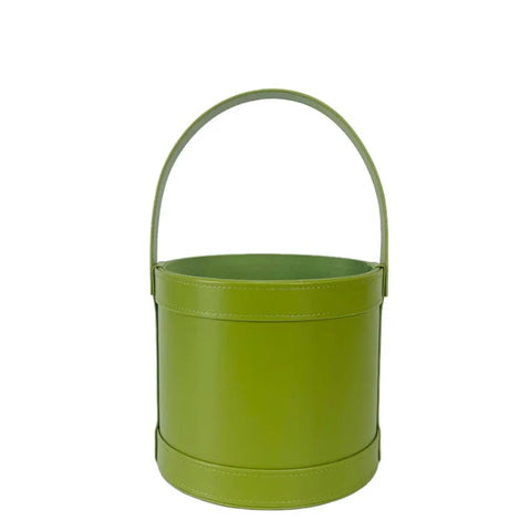Elegant Handheld Leather Hug Boxes Paper Souvenir Flower Gift Boxes with Round Bucket for Bouquets