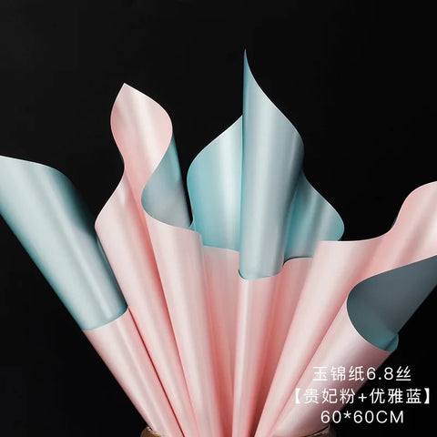 Matte Gold Sand Floral Bouquet Gift Packaging Paper Two-Tone Two-Sided Coating