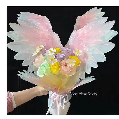 Sky and Birds Flower Kraft Paper Packaging DIY Handmade Wings Alien with Single-Coated Side