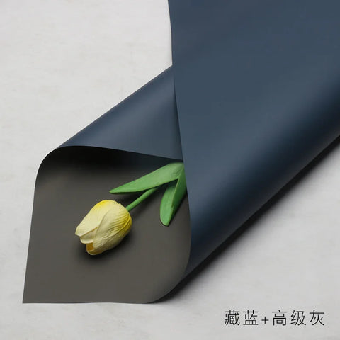 Handmade Ou Ya Two-Color Floral Wrapping Paper Waterproof Flower Packaging with Coating for Bouquets