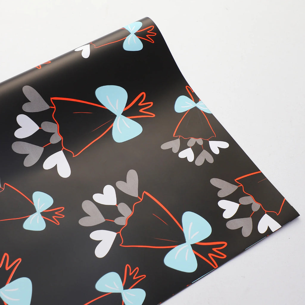 Valentine's Day Children's Day Gift Flower Packaging Paper Single-Sided Coated Waterproof Bow Design